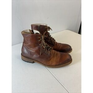 Freebird Combat Boot Mens Size 13 Pendleton Brown Leather Grunge Moto Biker Punk